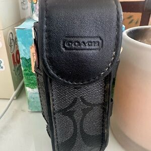 Coach Black Signature Canvas and Leather Golf Set NWT